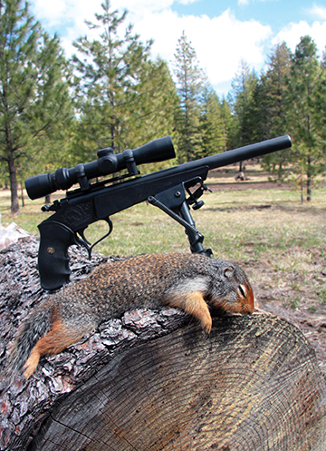 The 30-30 Winchester isn’t most shooters’ idea of a suitable varmint cartridge, but in a Contender pistol loaded with 100- and 110-grain varmint bullets, it does a fine job, while also proving remarkably accurate.